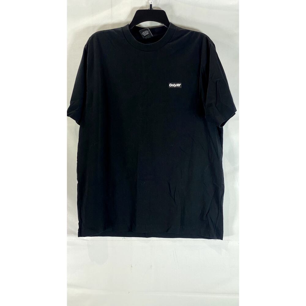 ONLY NY Men's Black Block Logo Crewneck Short Sleeve T-Shirt SZ M